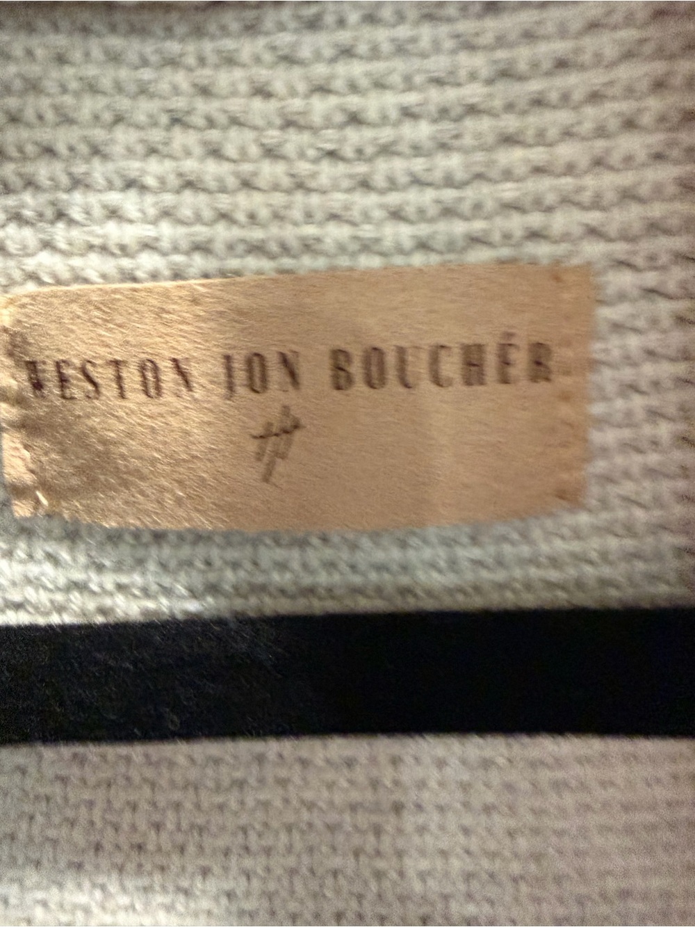 Weston Jon Boucher Hemingway Men’s Medium Oat Cotton Open Cardigan Sweater - Picture 7 of 10